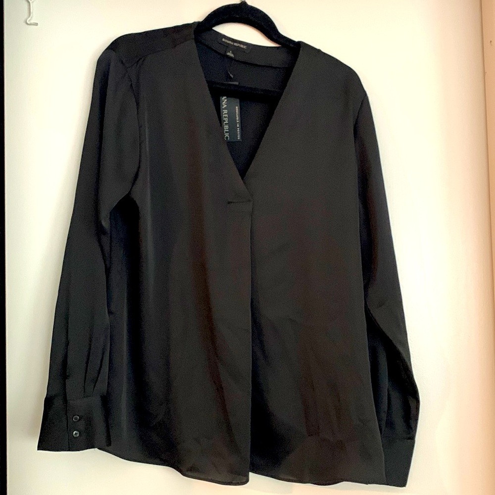 Banana, Republic, brand-new, polyester, blouse, size large